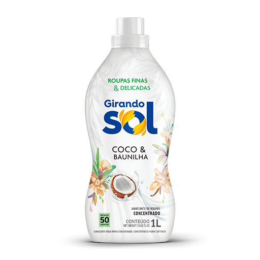 Amaciante ConcentradoGirando Sol com fundo branco.