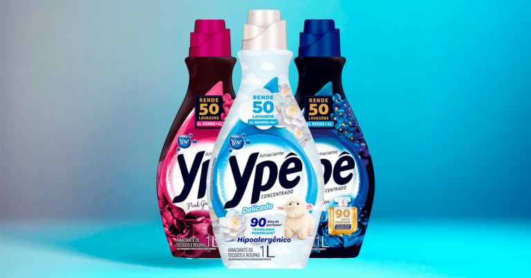 Imagem de melhor amaciantes Ypê de 2025, mostrando as versões concentradas Pink Garden, Delicado Hipoalergênico e Blue Garden. Alta performance, fragrâncias duradouras e até 90 dias de perfume.